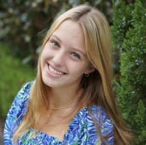 A photo of a girl smiling
